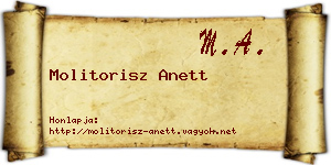 Molitorisz Anett névjegykártya